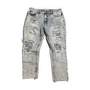 KanCan High Rise Gray Distressed Jeans